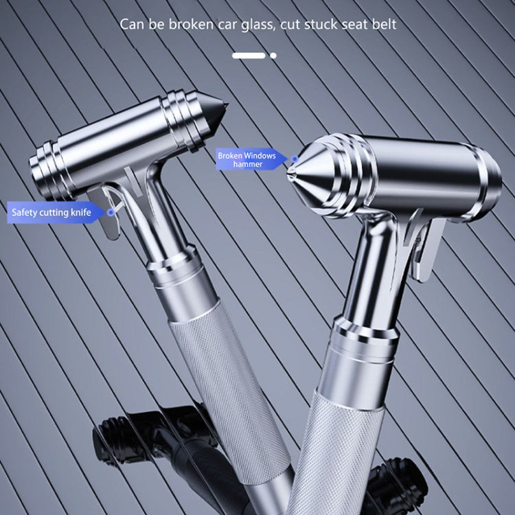 Car Safety Hammer Emergency Escape Seat Belt Cutter Window Breaker Rescue Tool(Black Gold)