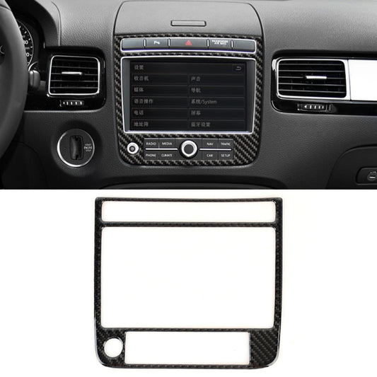 Car Carbon Fiber Navigation Panel Decorative Sticker for Volkswagen Touareg