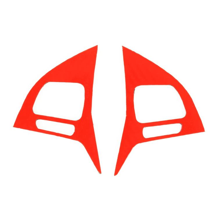 2 PCS Car Carbon Fiber Steering Wheel Button Decorative Sticker for Volkswagen Touareg