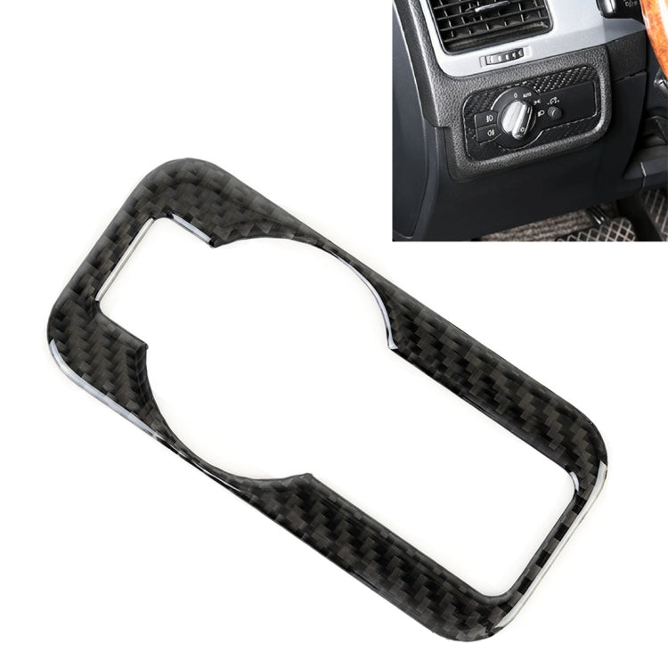 Car Carbon Fiber Headlight Panel Decorative Sticker for Volkswagen Touareg