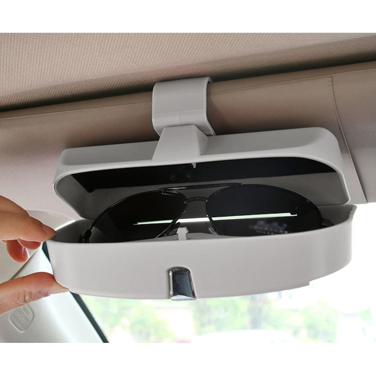 Car Multi-functional Glasses Case Sunglasses Box with Card Slot, Flat Style