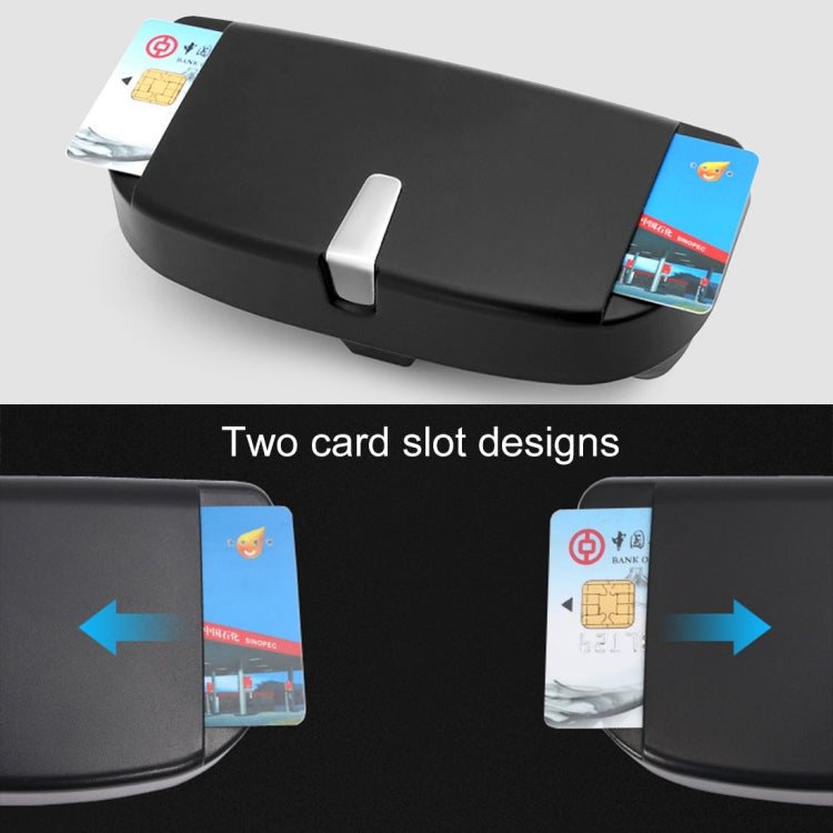 Car Multi-functional Glasses Case Sunglasses Box with Card Slot, Flat Style