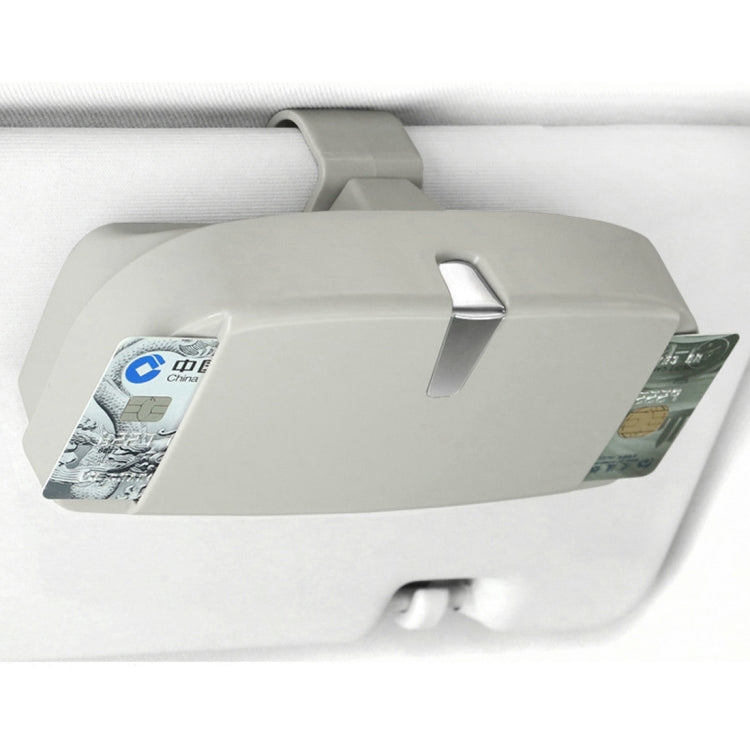 Car Multi-functional Glasses Case Sunglasses Box with Card Slot, Flat Style