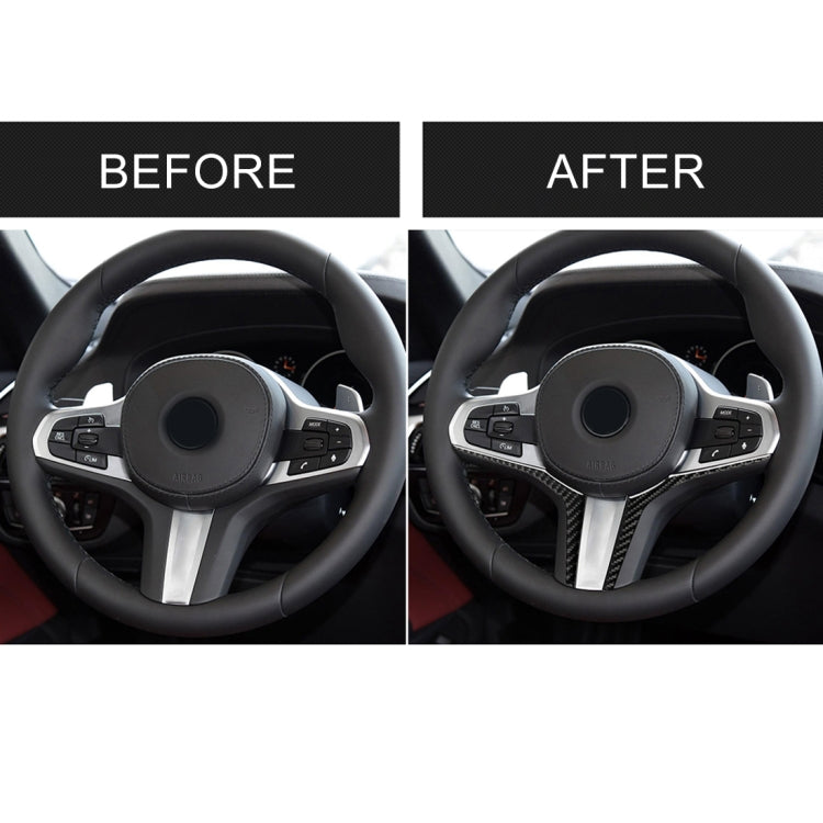 Car Carbon Fiber Steering Wheel Lower Panel Decorative Sticker for BMW G30(2018-2020) / G01(2018-2020) / G02(2019-2020)