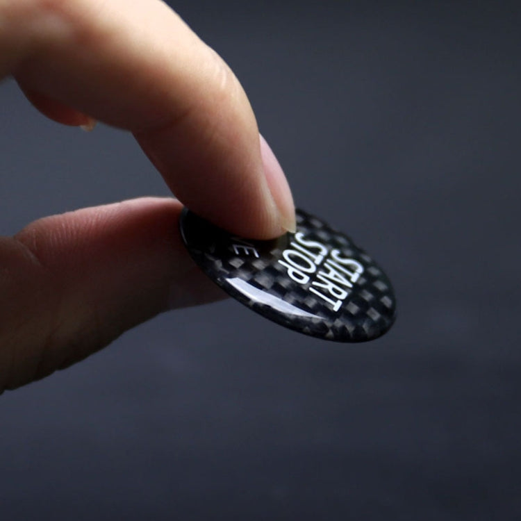 Car Engine Start Key Push Button Cover Trim Carbon Fiber Sticker Decoration for BMW F / G Chassis