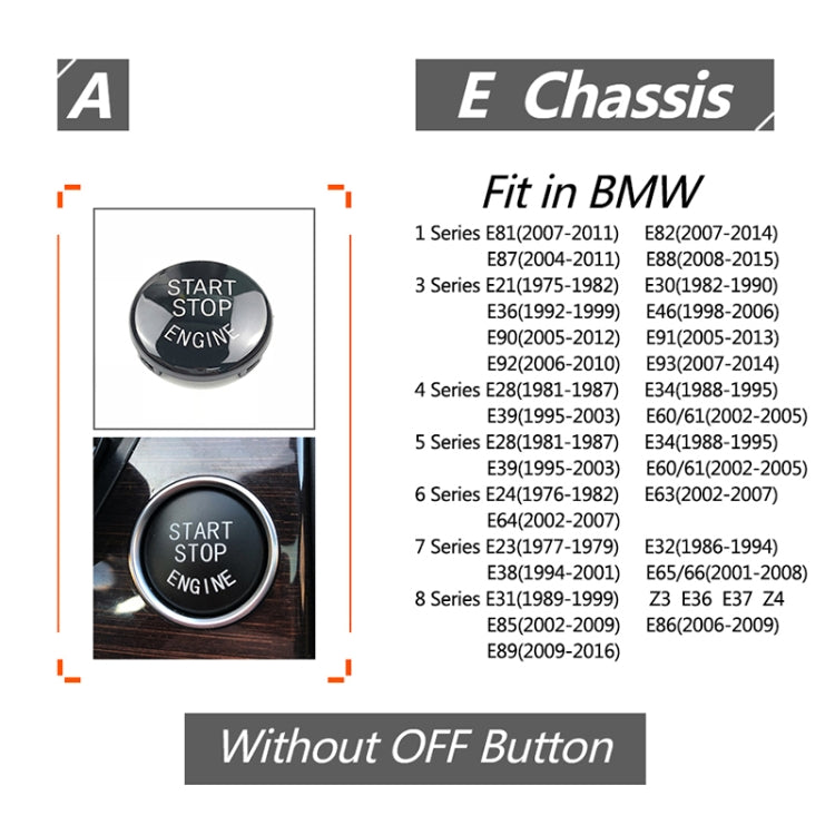 Car Engine Start Key Push Button Cover for BMW E90 Chassis