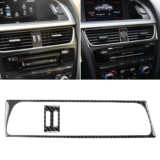 2 in 1 Car Carbon Fiber Air Conditioning Air Outlet Frame Decorative Sticker for Audi A4 B8 2009-2016 / A5 2008-2017 / Q5 2009-2017&#8203;, Left Drive