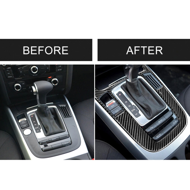 Car Carbon Fiber Gear Position Panel Decorative Sticker for Audi 2010-2018 Q5 / 2009-2016 A4L / 2009-2016 A5