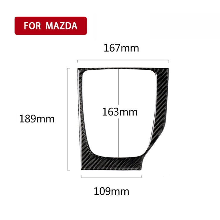 Car Carbon Fiber Right Drive Manual Gear Frame C Decorative Sticker for Mazda Axela 2017-2018