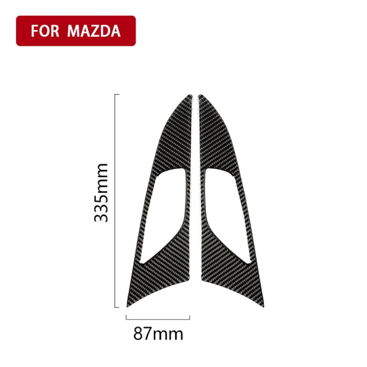 2 PCS Car Carbon Fiber Door Inner Handle Outer Frame Decorative Sticker for Mazda Axela 2014 / 2017-2018