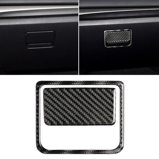 Car Carbon Fiber Front Passenger Seat Storage Box Decorative Sticker for Mazda Axela 2017-2018