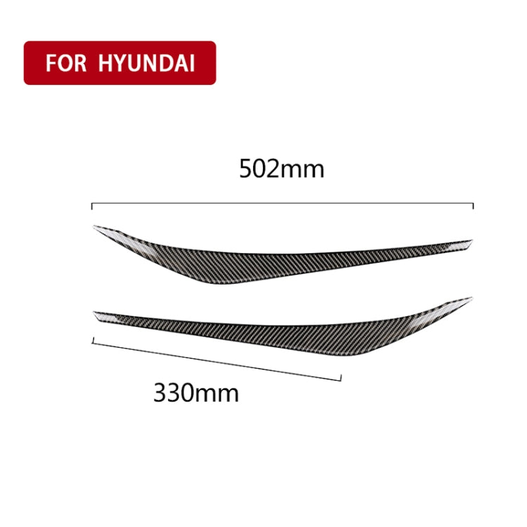 Car Carbon Fiber Light Eyebrow for Hyundai Elantra 2016-2018