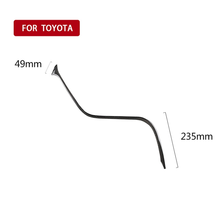 Car Carbon Fiber Central Control S Strip Decorative Sticker for Toyota Eighth Generation Camry 2018-2019, Left Drive