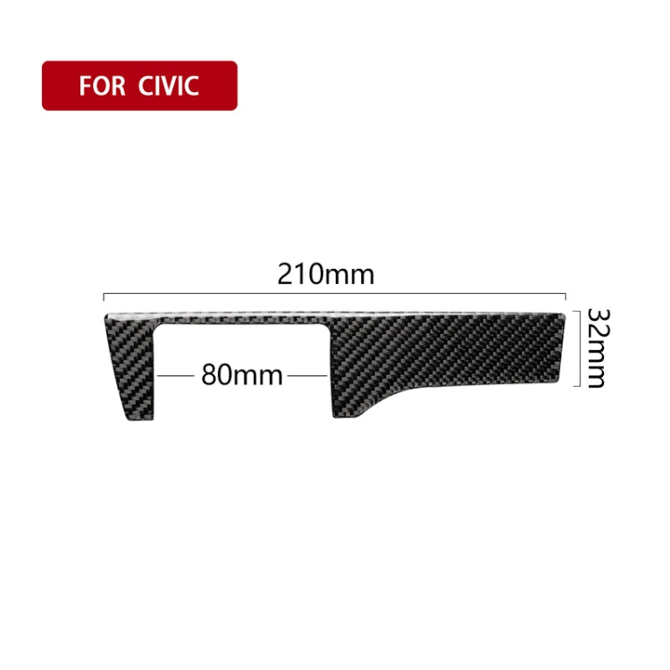 Car Carbon Fiber Headlight Switch Panel Decorative Sticker for Honda Tenth Generation Civic 2016-2019, Left Drive