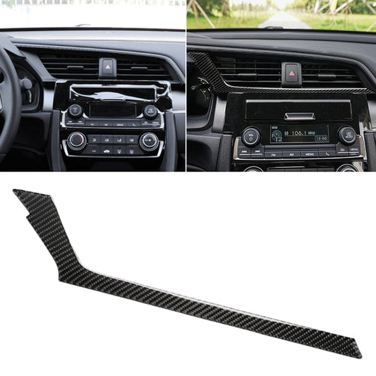 Car Carbon Fiber Central Control Air Outlet Below Decorative Sticker for Honda Tenth Generation Civic 2016-2019, Left Drive