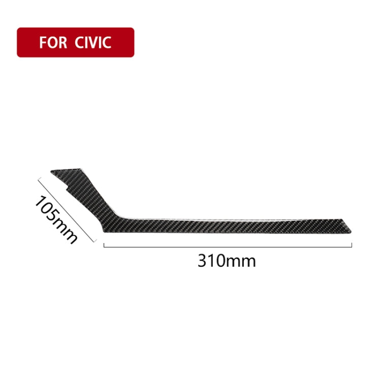 Car Carbon Fiber Central Control Air Outlet Below Decorative Sticker for Honda Tenth Generation Civic 2016-2019, Left Drive