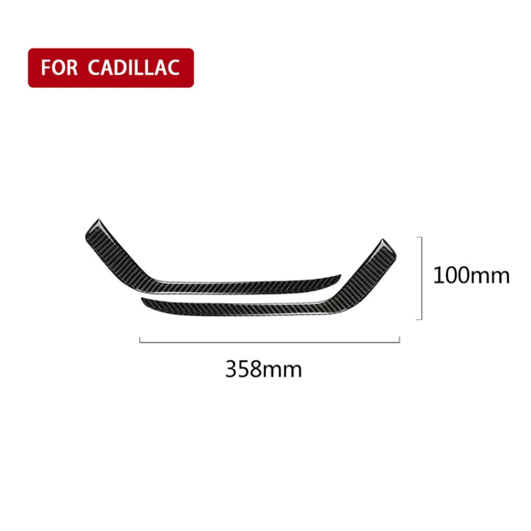 Car Carbon Fiber Front Fog Light Decorative Stripe for Cadillac XT5 2016-2017, Left Drive