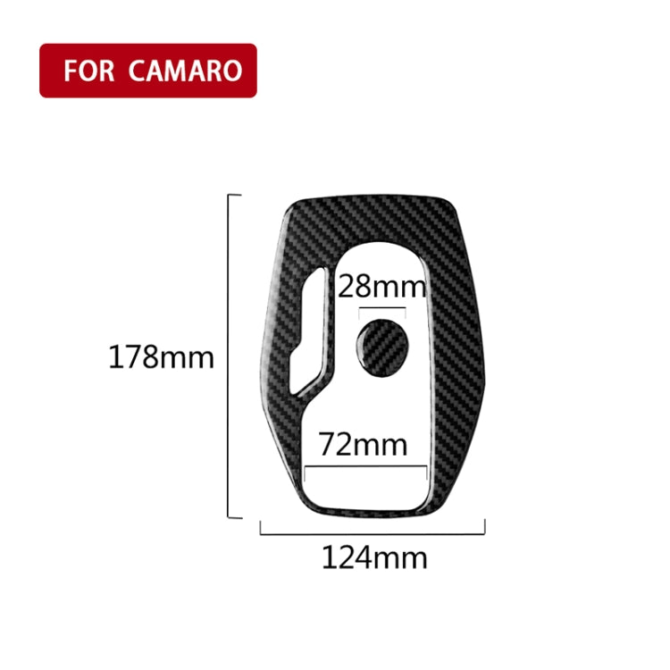 2 in 1 Car Carbon Fiber Gear Frame Decorative Sticker for Chevrolet Camaro 2017-2019