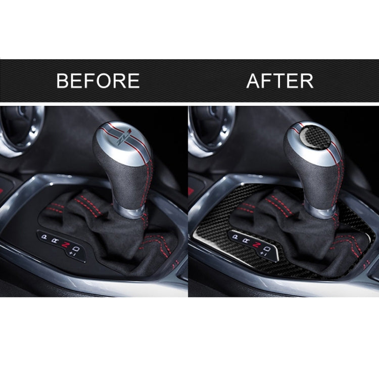 2 in 1 Car Carbon Fiber Gear Frame Decorative Sticker for Chevrolet Camaro 2017-2019