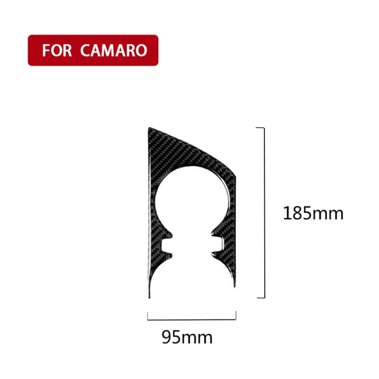 Car Carbon Fiber Water Cup Holder Decorative Sticker for Chevrolet Camaro 2017-2019