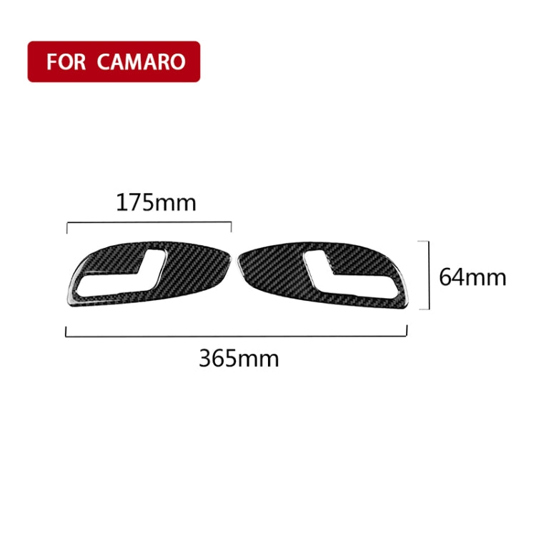 2 PCS Car Carbon Fiber Seat Adjustment Panel Decorative Sticker for Chevrolet Camaro 2017-2019