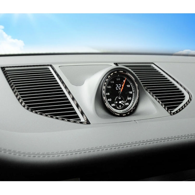2 PCS Carbon Fiber Car Instrument Air Outlet Panel Decorative Sticker for Porsche Macan