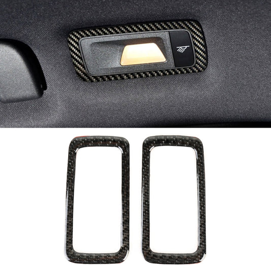 2 PCS Carbon Fiber Car Rear Dome Light Panel Decorative Sticker for Porsche Macan