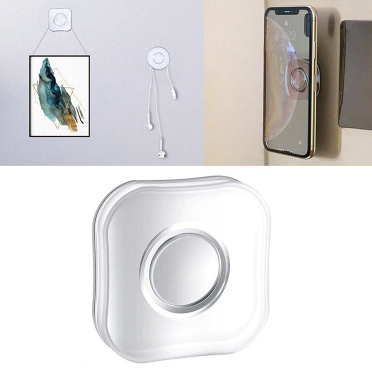 Square Shape Multi-function Portable Strong Adsorption Nano Traceless Sticker Cable Clamp Storage Hook Mobile Phone Holder Bracket