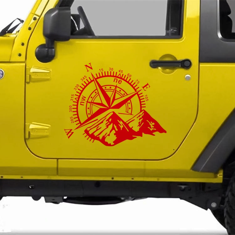 Car Styling Mountain Compass PVC Sticker Auto Decorative Sticker