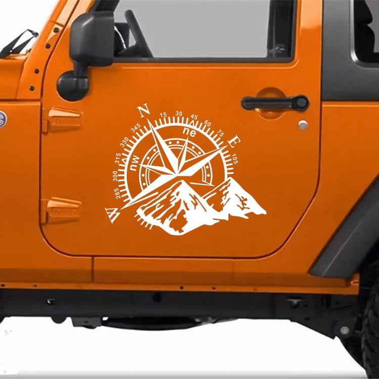 Car Styling Mountain Compass PVC Sticker Auto Decorative Sticker