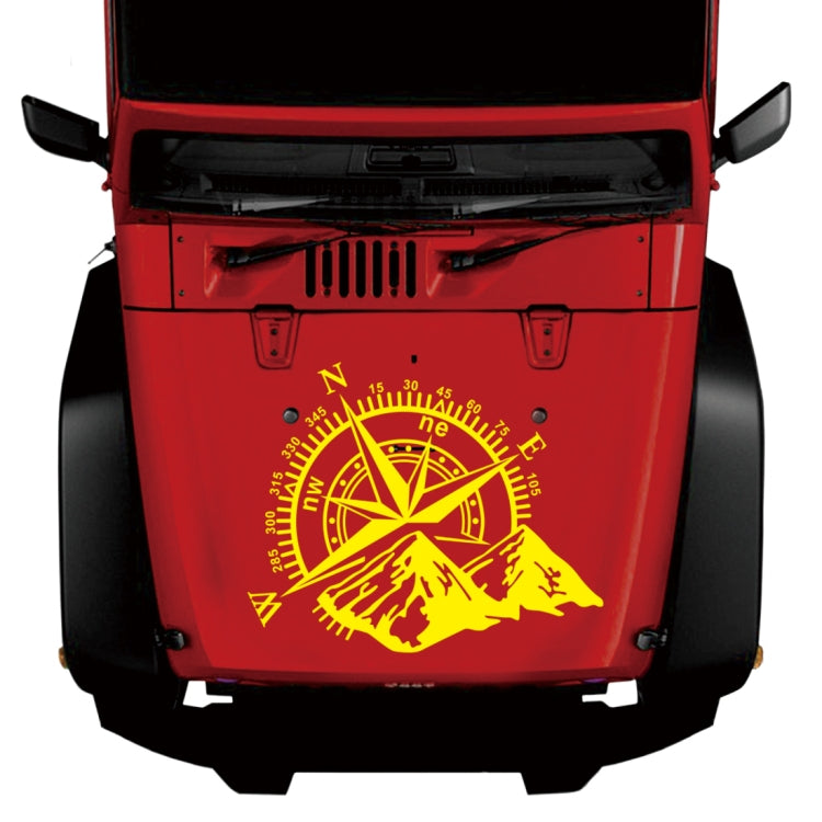 Car Styling Mountain Compass PVC Sticker Auto Decorative Sticker