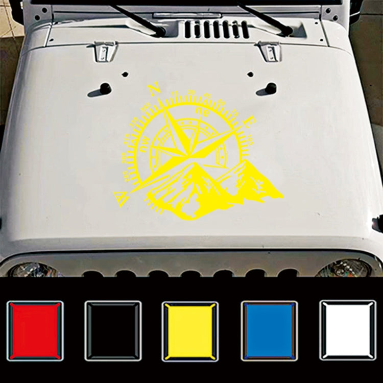 Car Styling Mountain Compass PVC Sticker Auto Decorative Sticker