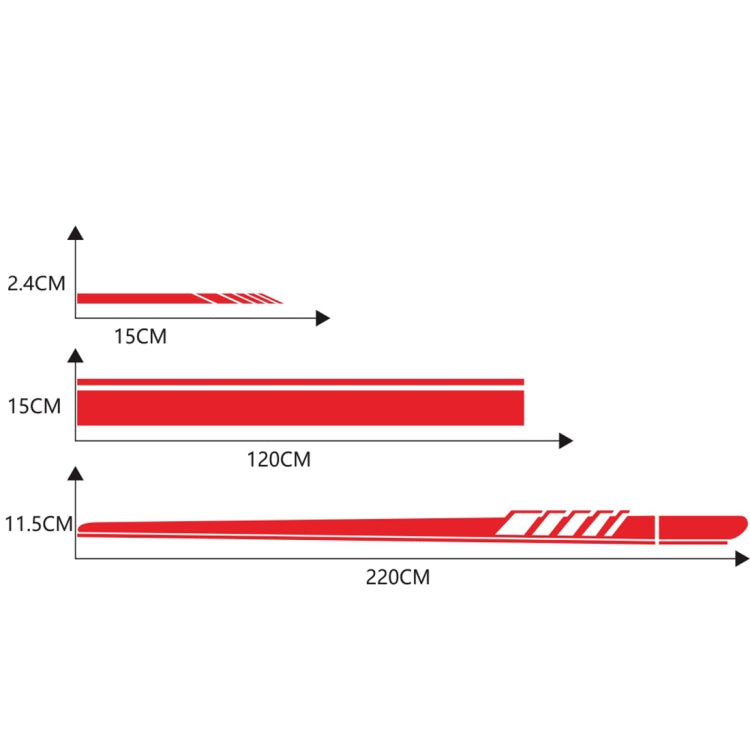 5 in 1 Car Styling Stripe Hood PVC Sticker Auto Decorative Sticker