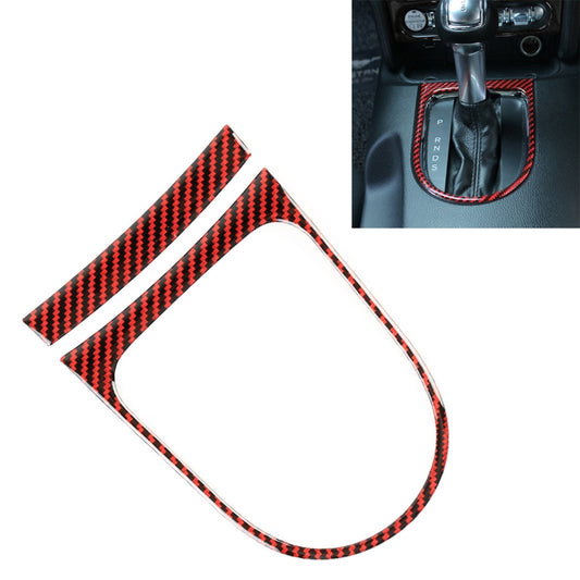 2 in 1 Car Carbon Fiber Gear Frame Decorative Sticker for Ford Mustang 2015-2020