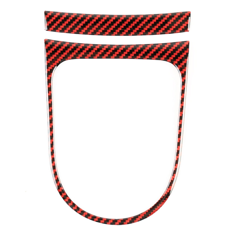 2 in 1 Car Carbon Fiber Gear Frame Decorative Sticker for Ford Mustang 2015-2020