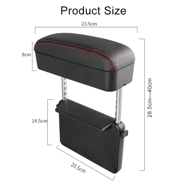Universal Car PU Leather Wrapped Armrest Box Cushion Car Armrest Box Mat with Storage Box