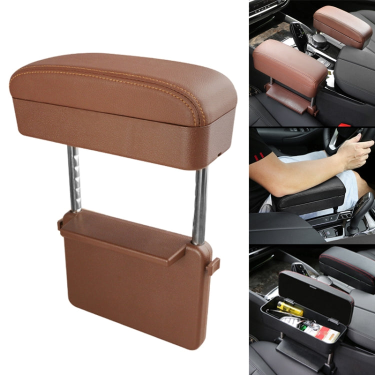 Universal Car PU Leather Wrapped Armrest Box Cushion Car Armrest Box Mat with Storage Box