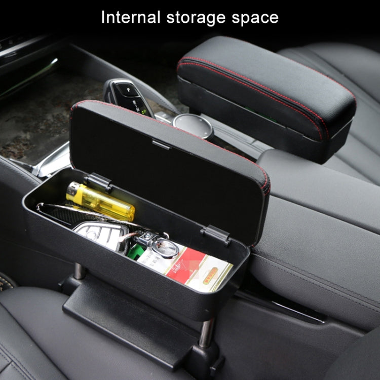 Universal Car Wireless Qi Standard Charger PU Leather Wrapped Armrest Box Cushion Car Armrest Box Mat with Storage Box