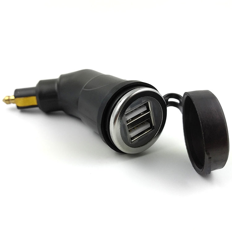 German European Standard Small Caliber Motorcycle Charger Cigarette Lighter Plug Elbow Phone Charger