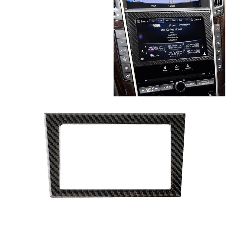 Car Carbon Fiber Navigation Frame Decorative Sticker for Infiniti Q50 / Q60 2014-2020