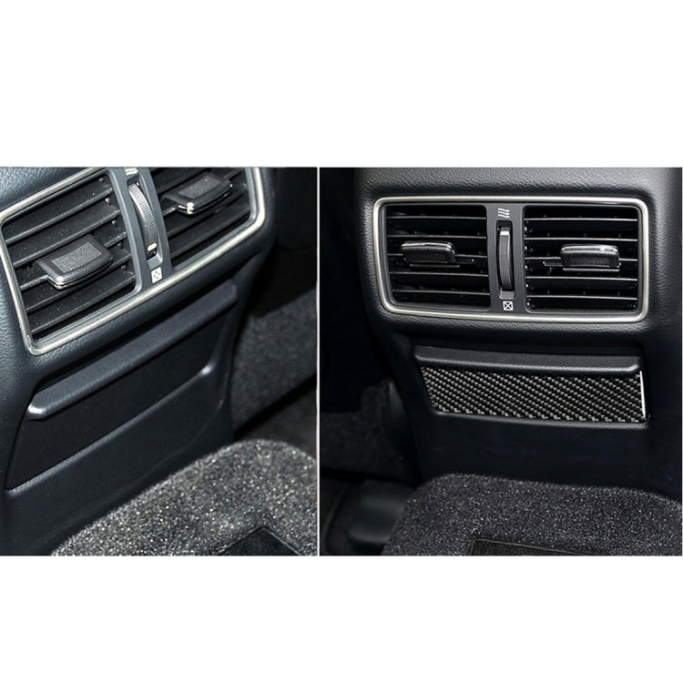 Car Carbon Fiber Rear Seat Ashtray Panel Decorative Sticker for Infiniti Q50 / Q60 2014-2020