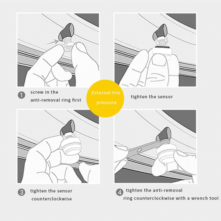 Bluetooth 4.0 TPMS Car External Tire Pressure Monitoring  Pressure Detection System