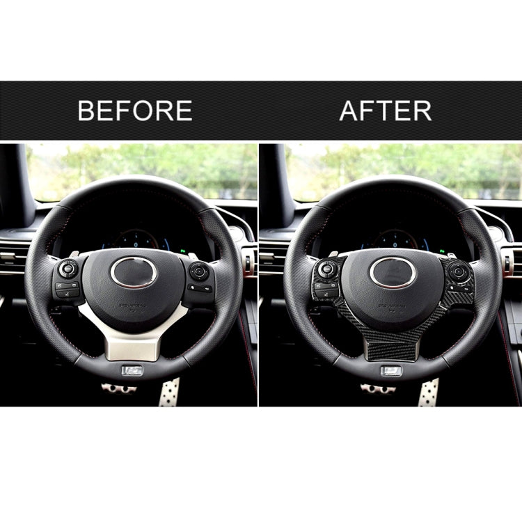 4 in 1 Car Carbon Fiber Steering Wheel Button Decorative Sticker for Lexus IS250 NX200 200t 300h, Left and Right Drive Universal