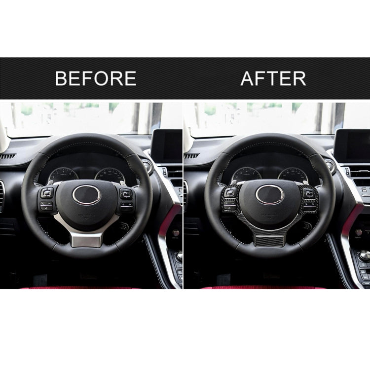4 in 1 Car Carbon Fiber Steering Wheel Button Decorative Sticker for Lexus IS250 NX200 200t 300h, Left and Right Drive Universal