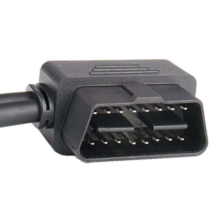 16PIN Car L Shape 90 Degree Connect OBD Diagnostic Extended Cable OBD2 Male to Female Cable