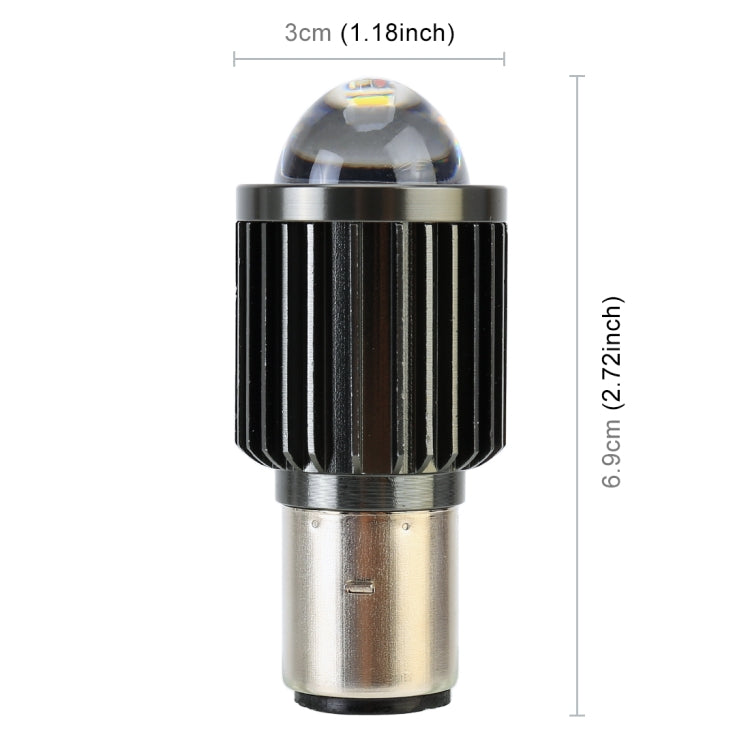 BA20D DC12-80V / 10W / 6000K / 3000K / 800LM Bicolor Motorcycle Headlights with Projector Lens