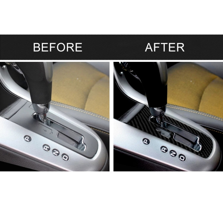 Car Carbon Fiber Center Control Gear Shift Position Panel Decorative Sticker for Chevrolet Cruze 2009-2015, Left and Right Drive Universal