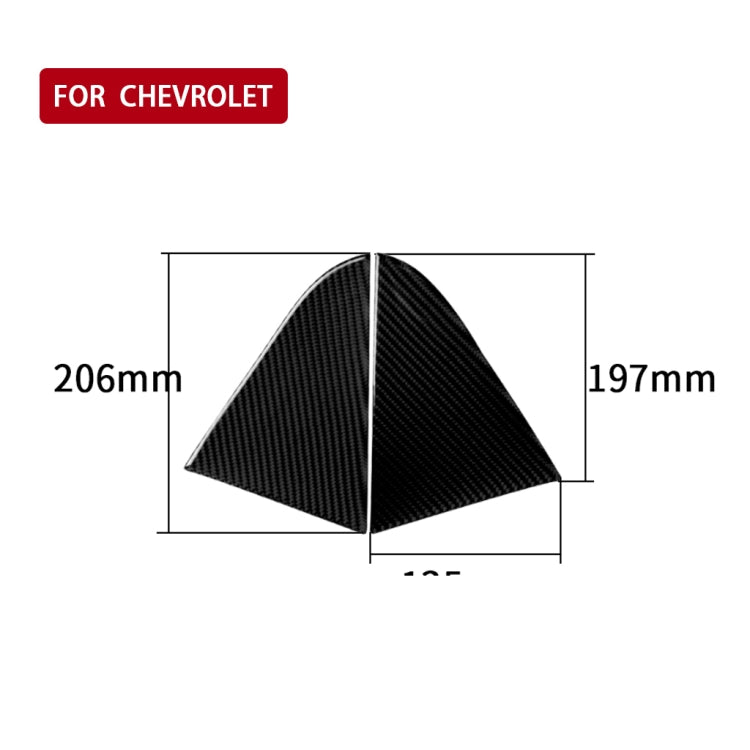 Car Carbon Fiber Rear Triangle Glass Decorative Sticker for Chevrolet Cruze 2009-2015, Left and Right Drive Universal