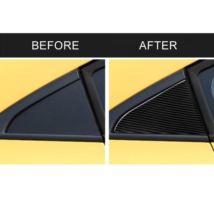 Car Carbon Fiber Rear Triangle Glass Decorative Sticker for Chevrolet Cruze 2009-2015, Left and Right Drive Universal