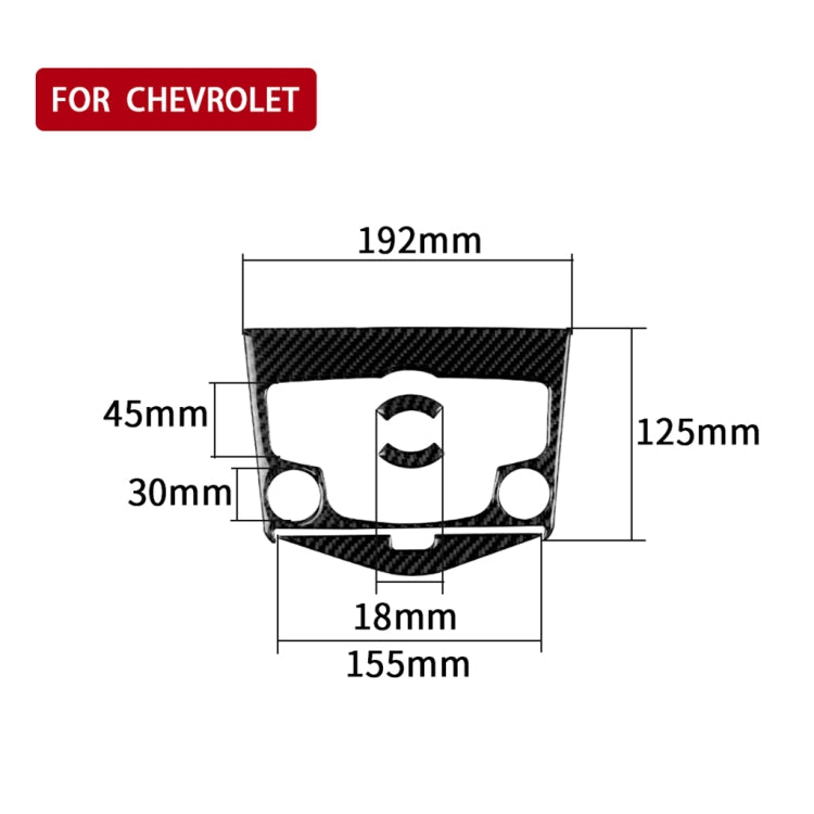 Car Carbon Fiber CD Panel Decorative Sticker for Chevrolet Cruze 2009-2015, Left and Right Drive Universal